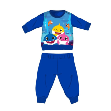 ExityKft. Baby Shark téli pamut baba pizsama - interlock pizsama - középkék - 86 hálózsák, pizsama