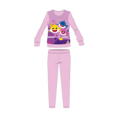 ExityKft. Baby Shark téli pamut gyerek pizsama - interlock pizsama - világosrózsaszín - 104
