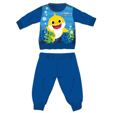 ExityKft. Baby Shark téli vastag baba pizsama - pamut flanel pizsama - középkék - 92