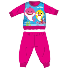 ExityKft. Baby Shark téli vastag baba pizsama - pamut flanel pizsama - pink - 98