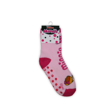 ExityKft. Csúszásgátlós gyerek bokazokni - Minnie egér - teliplüss- kiscipős-masnis - világosrózsaszín-pink - 27-30