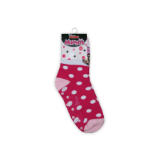 ExityKft. Csúszásgátlós gyerek bokazokni - Minnie egér - teliplüss- pöttyös - pink-fehér - 23-26 gyerek zokni