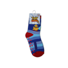 ExityKft. Csúszásgátlós gyerek bokazokni - Toy Story - teliplüss - kék csíkos - 31-34