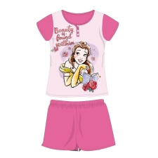 ExityKft. Disney Hercegnők nyári rövid ujjú gyerek pizsama - pamut jersey pizsama - sötétrózsaszín - 110 gyerek hálóing, pizsama
