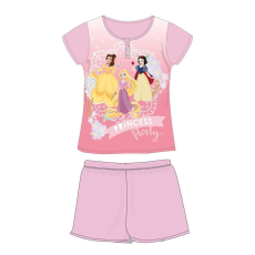 ExityKft. Disney Hercegnők nyári rövid ujjú gyerek pizsama - pamut jersey pizsama - világosrózsaszín - 98