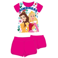 ExityKft. Disney Hercegnők pamut nyári együttes - póló-rövidnadrág szett - pink - 104