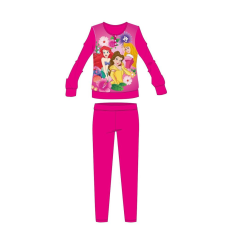 ExityKft. Disney Hercegnők téli vastag gyerek pizsama - pamut flanel pizsama - pink - 110