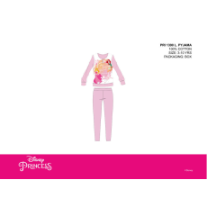 ExityKft. Disney Hercegnők vékony pamut gyerek pizsama - jersey pizsama - világosrózsaszín - 104