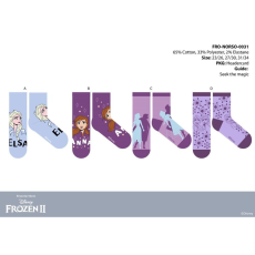ExityKft. Disney Jégvarázs gyerek pamut normál zokni - 4 pár/csomag - 27-30