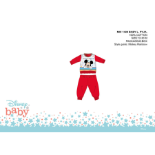 ExityKft. Disney Mickey egér baba pizsama - jersey pamut pizsama - piros - 86 hálózsák, pizsama