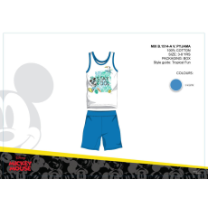 ExityKft. Disney Mickey egér nyári ujjatlan gyerek pizsama - pamut pizsama - világoskék - 116