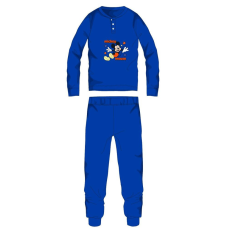 ExityKft. Disney Mickey egér pamut flanel pizsama - téli vastag gyerek pizsama - középkék - 104