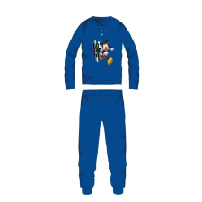 ExityKft. Disney Mickey egér téli pamut gyerek pizsama - interlock pizsama - középkék - 116 gyerek hálóing, pizsama