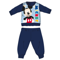 ExityKft. Disney Mickey egér téli vastag baba pizsama - pamut flanel pizsama - sötétkék - 98