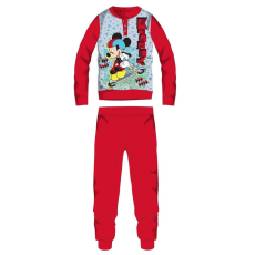 ExityKft. Disney Mickey egér téli vastag gyerek pizsama - pamut flanel pizsama - piros - 98