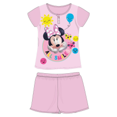 ExityKft. Disney Minnie egér nyári rövid ujjú gyerek pizsama - pamut jersey pizsama - világosrózsaszín - 104