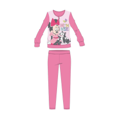 ExityKft. Disney Minnie egér téli pamut gyerek pizsama - interlock pizsama - pillangó mintával - rózsaszín - 134-140