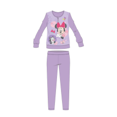 ExityKft. Disney Minnie egér téli pamut gyerek pizsama - interlock pizsama - pillangó mintával - világoslila - 122