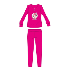 ExityKft. Disney Minnie egér téli pamut gyerek pizsama - interlock pizsama - pink - 122