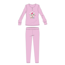 ExityKft. Disney Minnie egér téli pamut gyerek pizsama - interlock pizsama - világosrózsaszín - 104 gyerek hálóing, pizsama