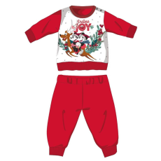 ExityKft. Disney Minnie egér téli vastag karácsonyi baba pizsama - pamut flanel pizsama - piros - 86