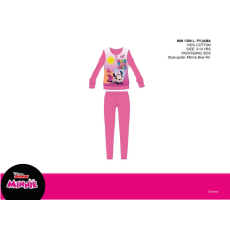 ExityKft. Disney Minnie egér vékony pamut gyerek pizsama - jersey pizsama - sötétrózsaszín - 98