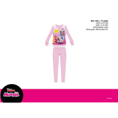 ExityKft. Disney Minnie egér vékony pamut gyerek pizsama - jersey pizsama - világosrózsaszín - 104