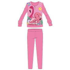 ExityKft. Flamingó téli vastag gyerek pizsama - pamut flanel pizsama - rózsaszín - 110