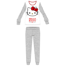 ExityKft. Hello Kitty női vékony pamut pizsama - jersey pizsama - világosszürke - S