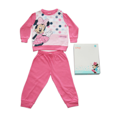 ExityKft. Hosszú vékony pamut baba pizsama - pöttyös Minnie egér - Jersey - rózsaszín - 80