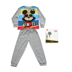 ExityKft. Hosszú vékony pamut gyerek pizsama - Mickey egér - Jersey - szürke - 116