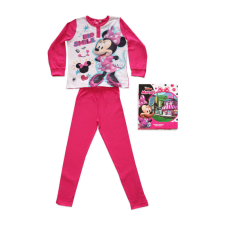 ExityKft. Hosszú vékony pamut gyerek pizsama - Minnie egér - Jersey - pink - 128 gyerek hálóing, pizsama
