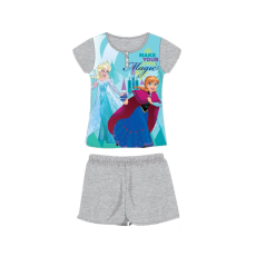 ExityKft. Nyári rövid ujjú gyerek pamut pizsama - Disney Jégvarázs - szürke - 104