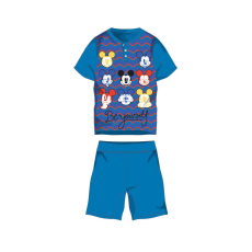 ExityKft. Nyári rövid ujjú gyerek pamut pizsama - Disney Mickey egér - Be yourself felirattal - középkék - 116