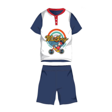 ExityKft. Nyári rövid ujjú gyerek pamut pizsama - Disney Mickey egér - Mickey felirattal - sötétkék - 110