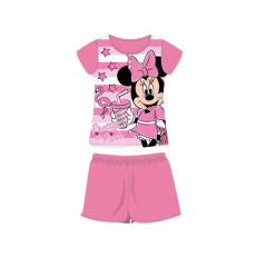 ExityKft. Nyári rövid ujjú gyerek pamut pizsama - Disney Minnie egér - csíkos - rózsaszín - 104