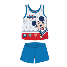 ExityKft. Nyári ujjatlan pamut baba pizsama - Disney Mickey egér - középkék - 80 hálózsák, pizsama