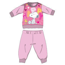 ExityKft. Snoopy hosszú vékony baba pizsama - pamut jersey pizsama - világosrózsaszín - 92
