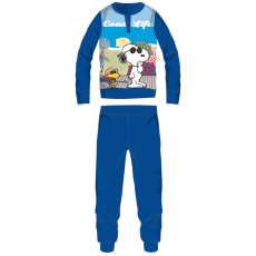 ExityKft. Snoopy hosszú vékony pamut gyerek pizsama - jersey pizsama - középkék - 122