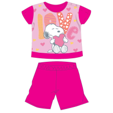ExityKft. Snoopy rövid ujjú nyári pamut baba pizsama - pink - 80 hálózsák, pizsama