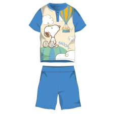 ExityKft. Snoopy rövid ujjú nyári pamut pizsama - gyerek jersey pizsama - világoskék - 116 gyerek hálóing, pizsama