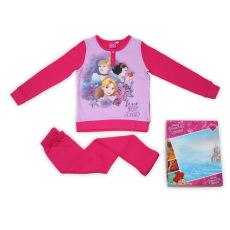 ExityKft. Téli pamut gyerek pizsama - Disney Hercegnők - pink - 116