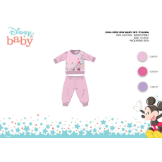 ExityKft. Téli pamut interlock baba pizsama - Disney Minnie egér - világosrózsaszín - 86