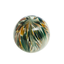  Exkluzív, 10 cm átmérőjű fújt üveg díszgömb 430gr dekoráció
