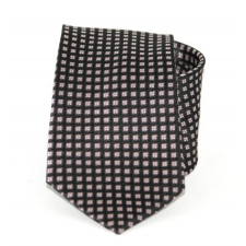  Exkluzív selyem nyakkendő - Fekete mintás nyakkendő