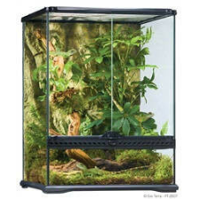 Exo-Terra Small Tall Terrarium - Dekoratív kivitelű üvegterrárium (45x45x60cm)/Ingyenes szállítással hüllőfelszerelés