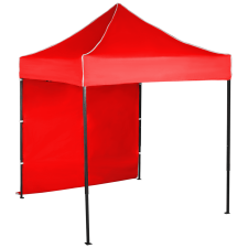 Expodom Gyorsan összecsukható sátor 2x2 m – acél, Piros, 1 oldalfal sátor