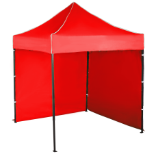 Expodom Gyorsan összecsukható sátor 2x2 m – acél, Piros, 2 oldalfal sátor