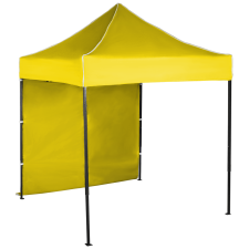 Expodom Gyorsan összecsukható sátor 2x2 m – acél, Sárga, 1 oldalfal sátor
