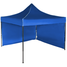 Expodom Gyorsan összecsukható sátor 3x3 m – acél, Kék, 2 oldalfal sátor